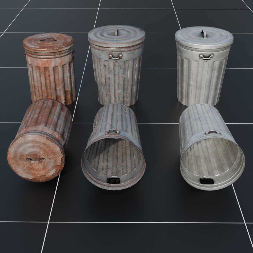Metal Trash Cans